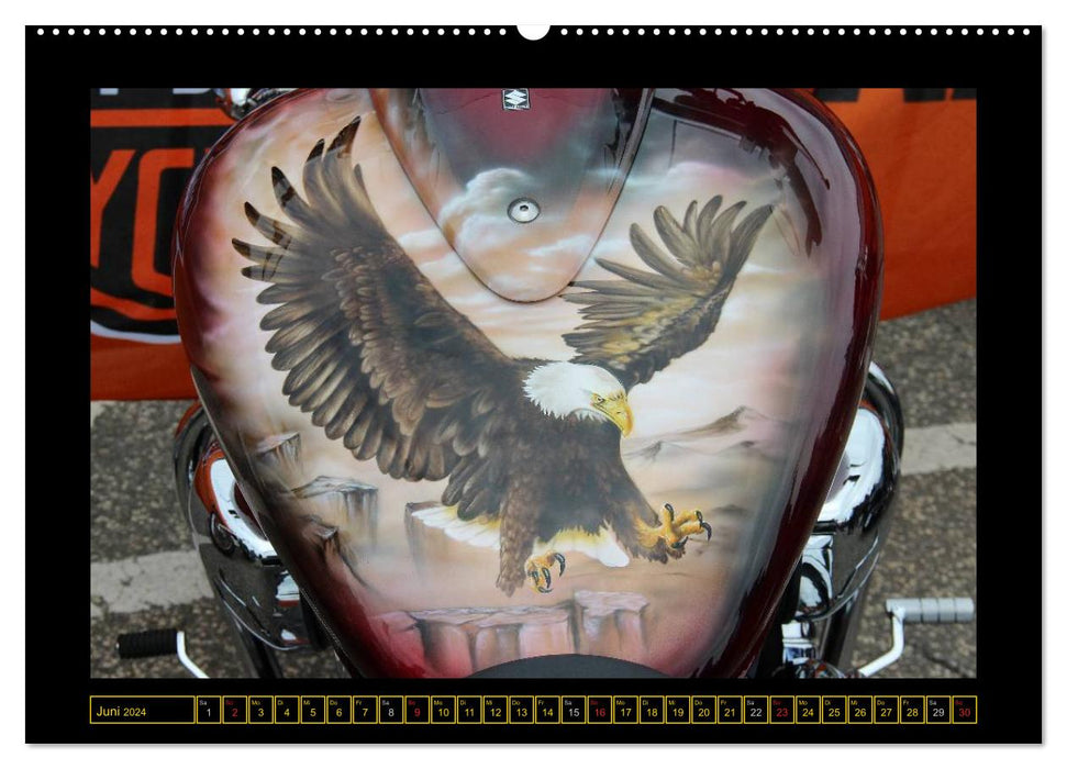 Harley Davidson - Airbrush (CALVENDO Premium Wandkalender 2024)