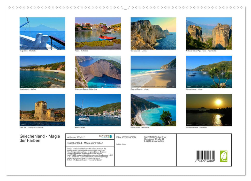 Griechenland – Magie der Farben (CALVENDO Premium Wandkalender 2024)