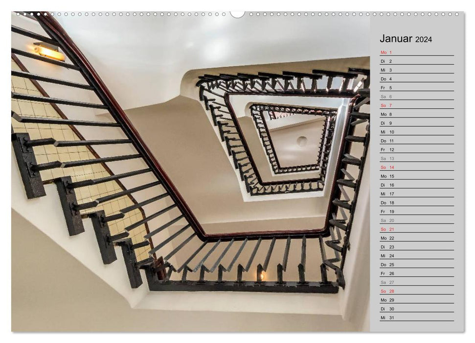 Faszination Treppen (CALVENDO Premium Wandkalender 2024)