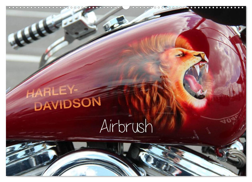 Harley Davidson - Airbrush (CALVENDO Wandkalender 2024)