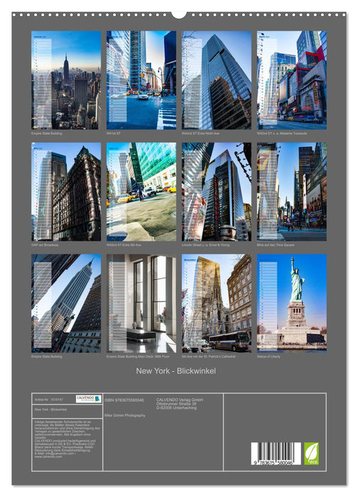 New York – Point de vue (Calvendo Premium Calendrier mural 2024) 