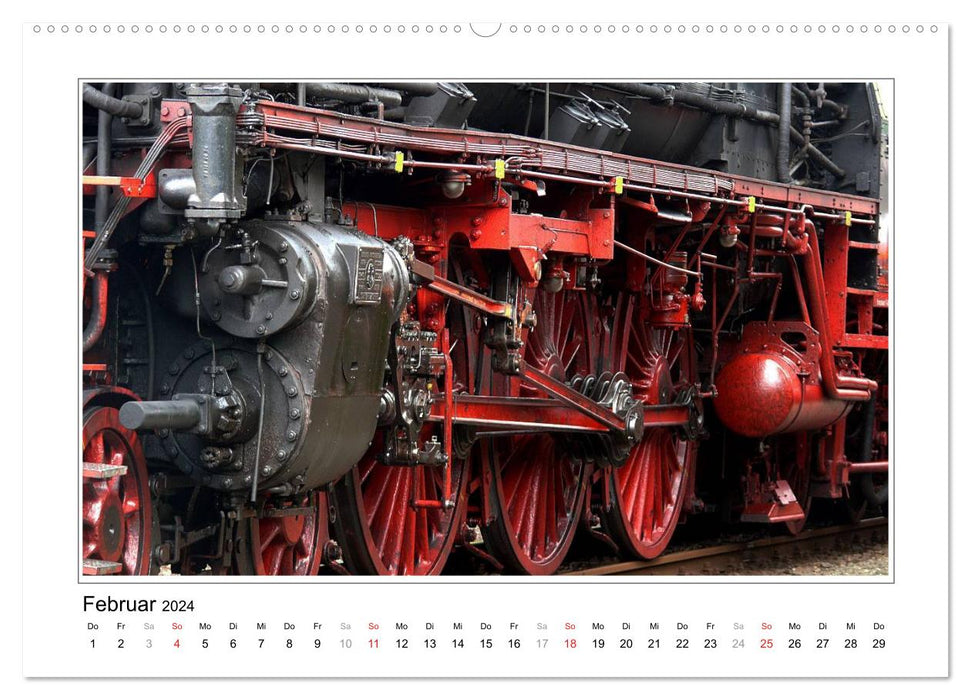 Under Steam – Romance de locomotive à vapeur (Calvendo Premium Calendrier mural 2024) 