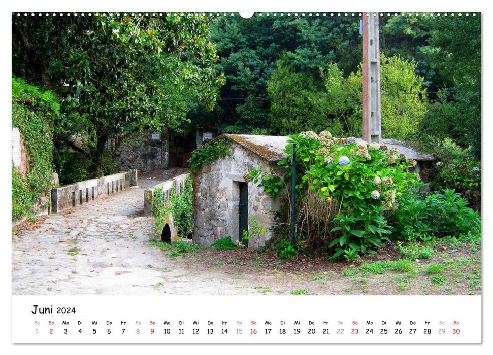 Chemin de Saint-Jacques - Camino Portugues (Calvendo Premium Wall Calendar 2024) 