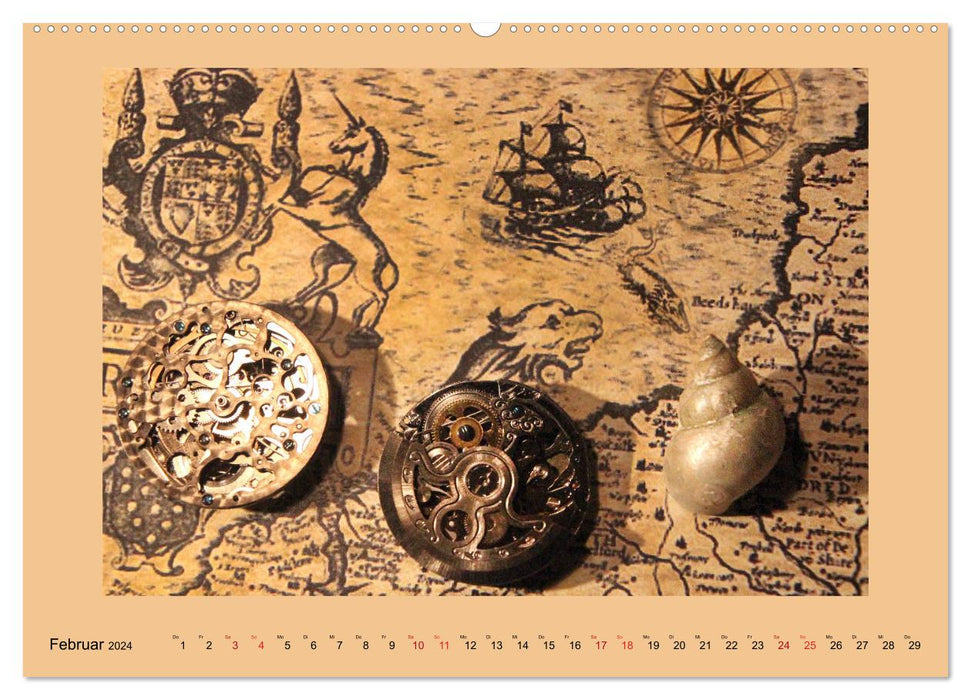 Clock movement art (CALVENDO wall calendar 2024) 