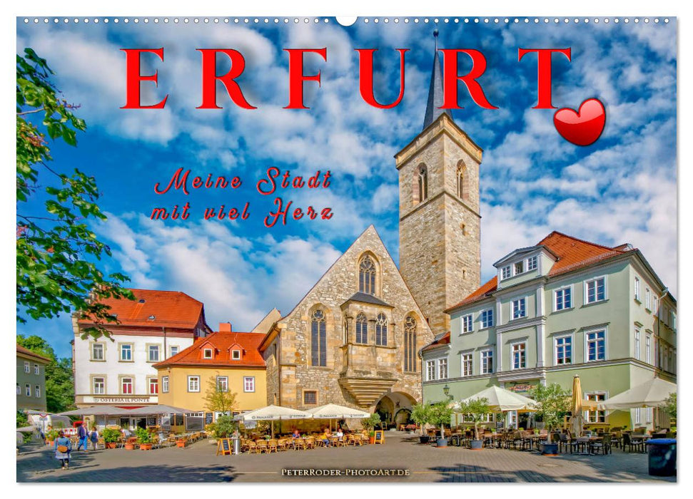 Erfurt - ma ville avec beaucoup de cœur (calendrier mural CALVENDO 2024) 