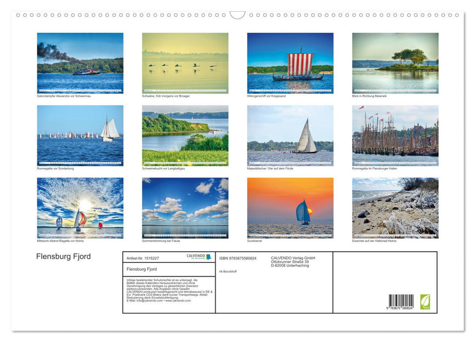 Flensburg Fjord (CALVENDO wall calendar 2024) 