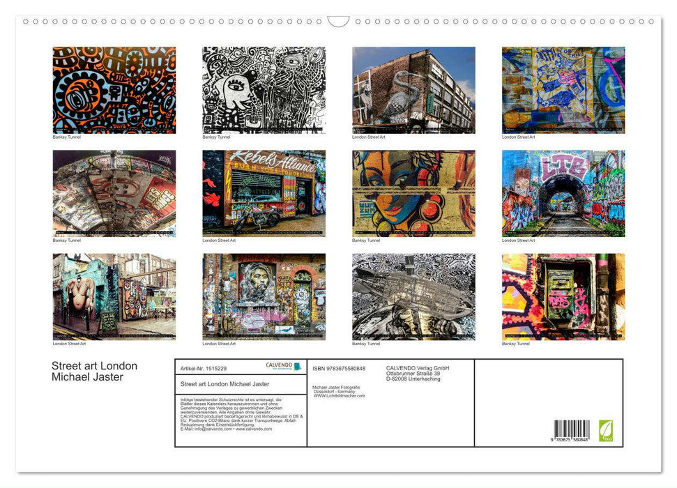 Street art London Michael Jaster (CALVENDO wall calendar 2024) 