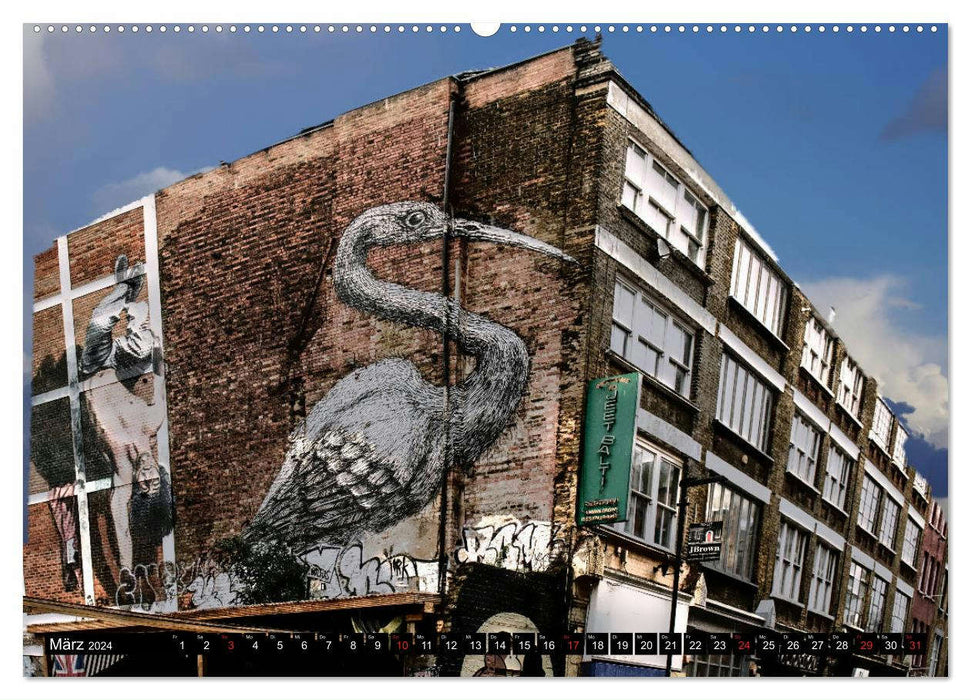 Street art Londres Michael Jaster (Calendrier mural CALVENDO 2024) 