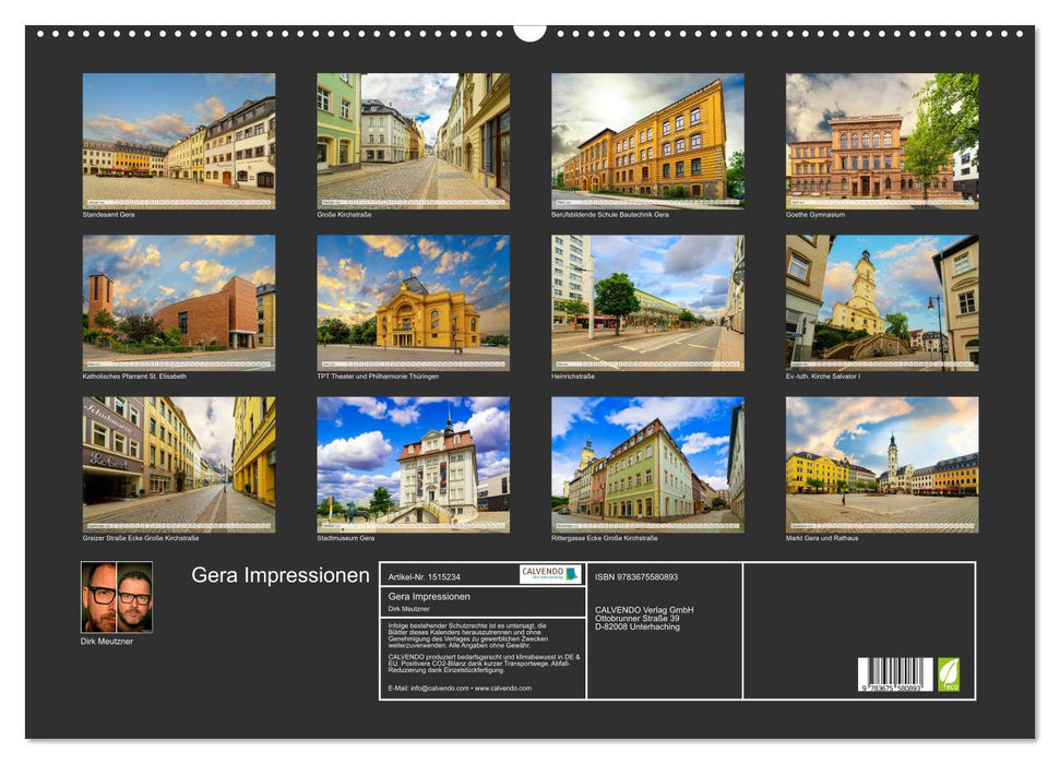 Impressions Gera (calendrier mural CALVENDO 2024) 