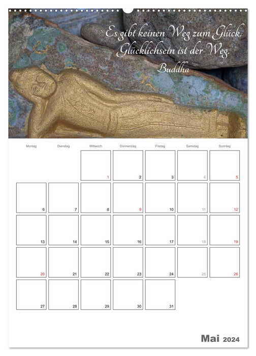Harmonie und Freude Buddhistische Weisheiten 2024 (CALVENDO Wandkalender 2024)