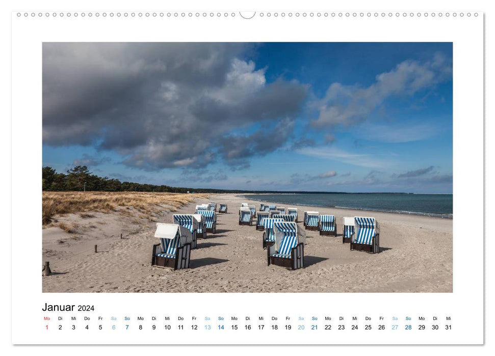 Fischland - Darß - Zingst: Between the sea and the bay (CALVENDO Premium Wall Calendar 2024) 