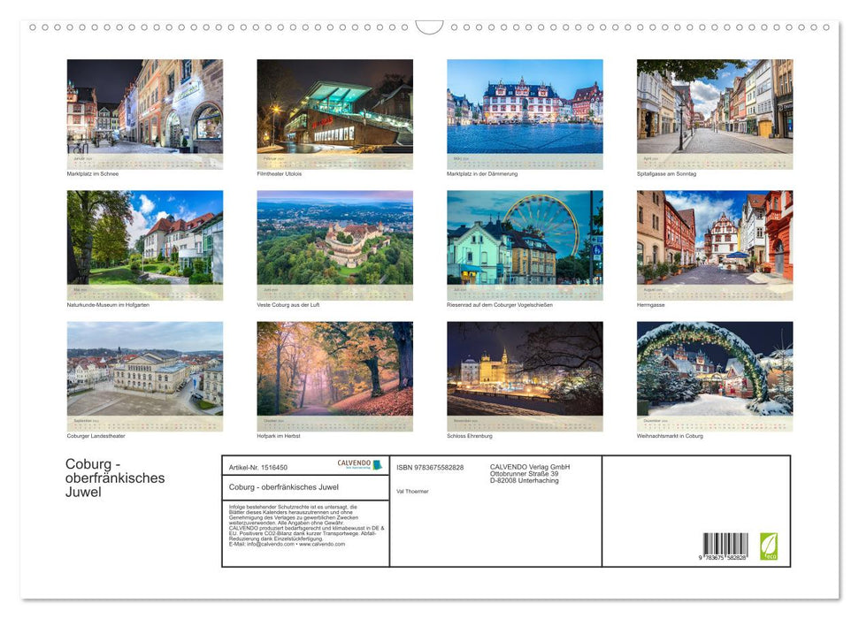 Coburg - Upper Franconian jewel (CALVENDO wall calendar 2024) 