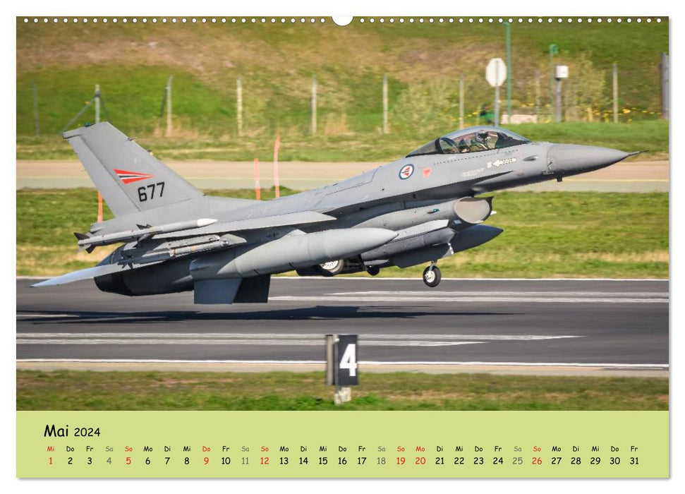 Luftüberlegenheit - Kampfjets in Aktion (CALVENDO Wandkalender 2024)