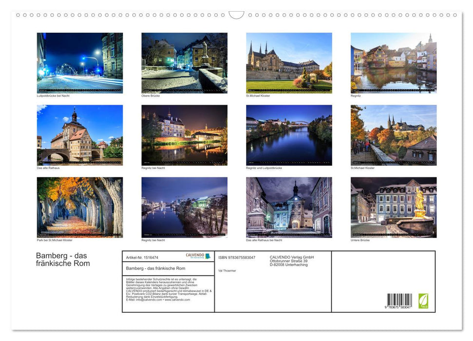 Bamberg - Franconian Rome (CALVENDO wall calendar 2024) 