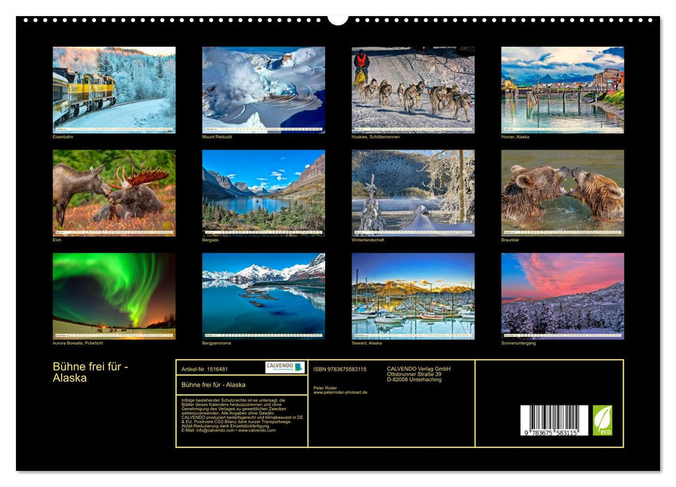 Clear the stage for - Alaska (CALVENDO Premium Wall Calendar 2024) 