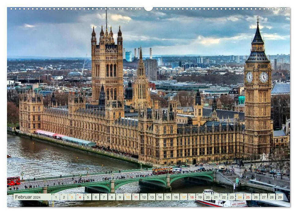 Bühne frei für London und die Themse (CALVENDO Wandkalender 2024)