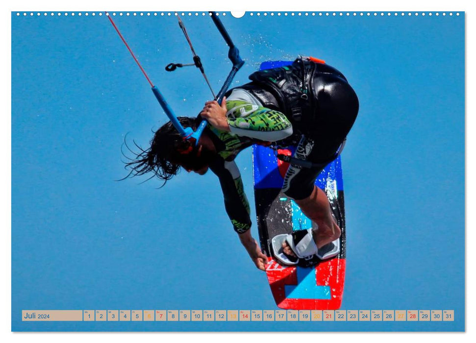 Kitesurfing - above the waves (CALVENDO Premium Wall Calendar 2024) 