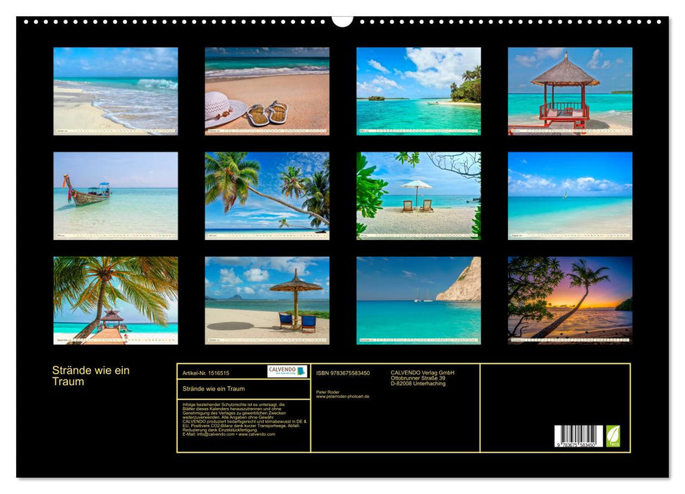 Beaches like a dream (CALVENDO wall calendar 2024) 