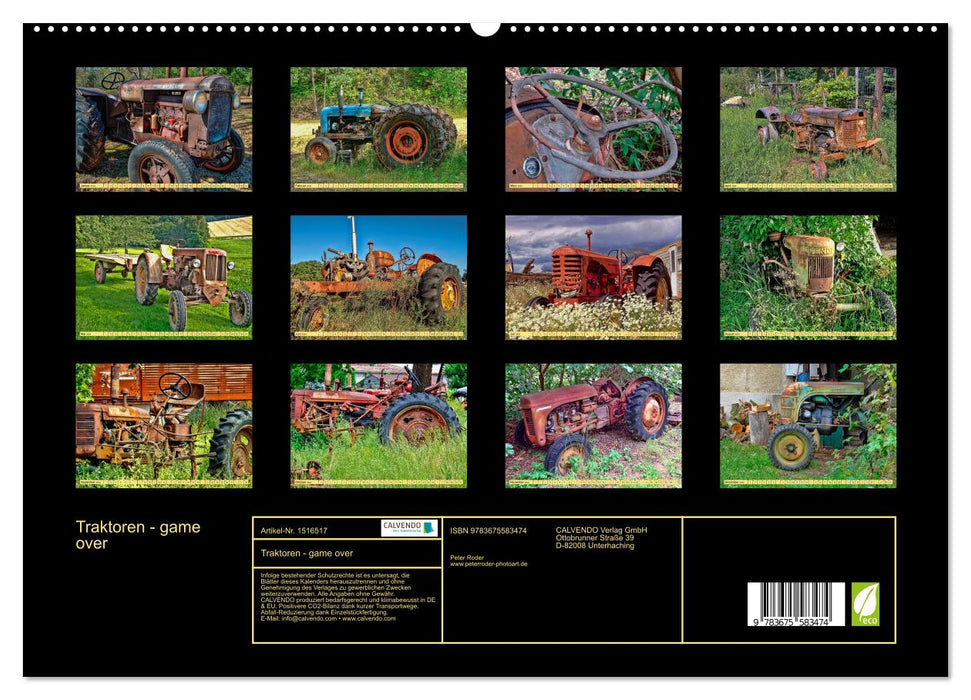 Tractors - game over (CALVENDO Premium Wall Calendar 2024) 