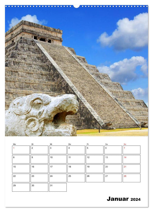The mystical land of the Maya. Mexico-Yucatan (CALVENDO Premium Wall Calendar 2024) 