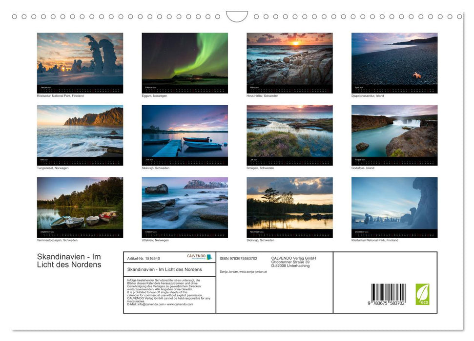 Scandinavia - In the light of the north (CALVENDO wall calendar 2024) 