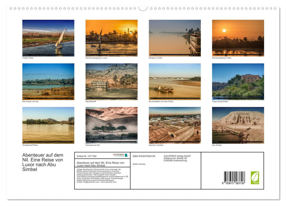 Adventure on the Nile. A journey from Luxor to Abu Simbel (CALVENDO Premium Wall Calendar 2024) 