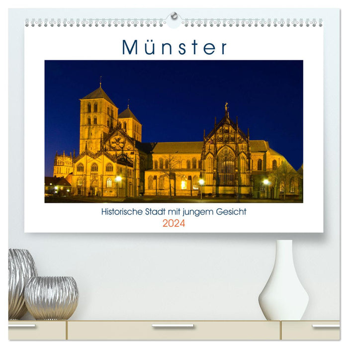 Münster - Historische Stadt mit jungem Gesicht (CALVENDO Premium Wandkalender 2024)