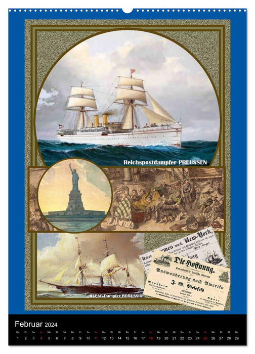 Deutsche Handelsschiffe vor 1945 (CALVENDO Premium Wandkalender 2024)