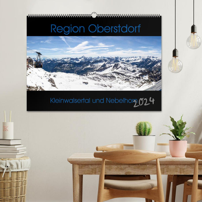 Region Oberstdorf - Kleinwalsertal und Nebelhorn (CALVENDO Wandkalender 2024)