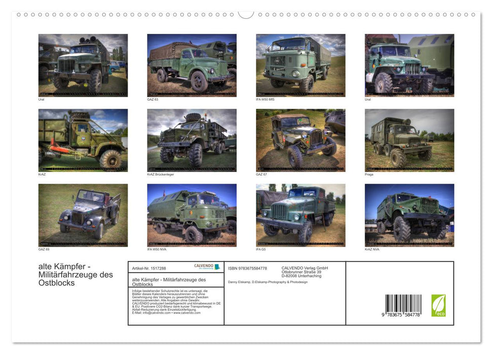 alte Kämpfer- Militärfahrzeuge des Ostblocks (CALVENDO Premium Wandkalender 2024)