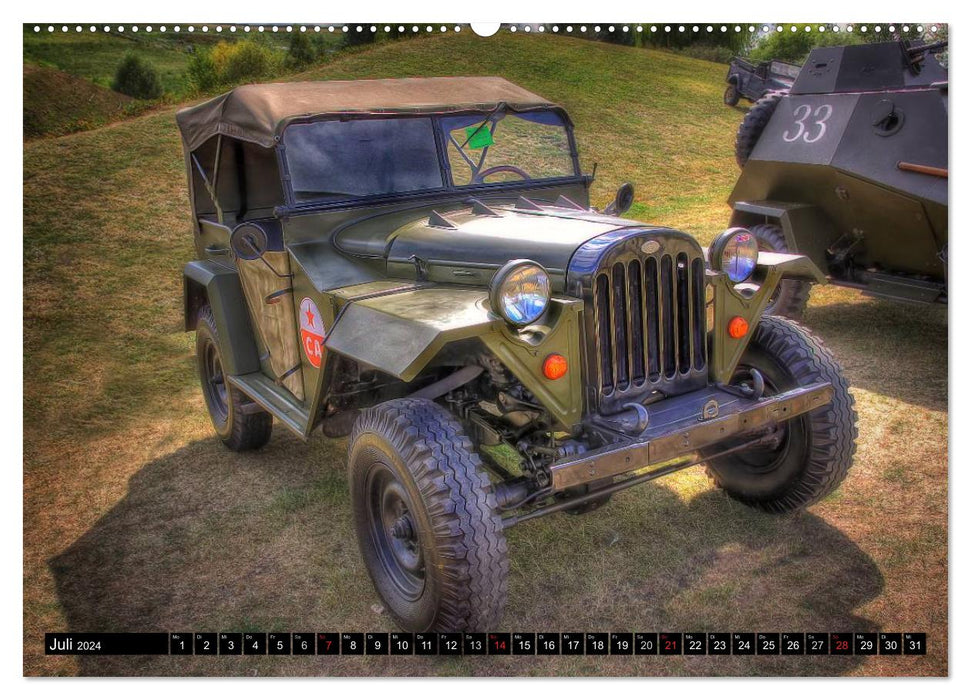anciens véhicules militaires de chasse du bloc de l'Est (CALVENDO Premium Wall Calendar 2024) 