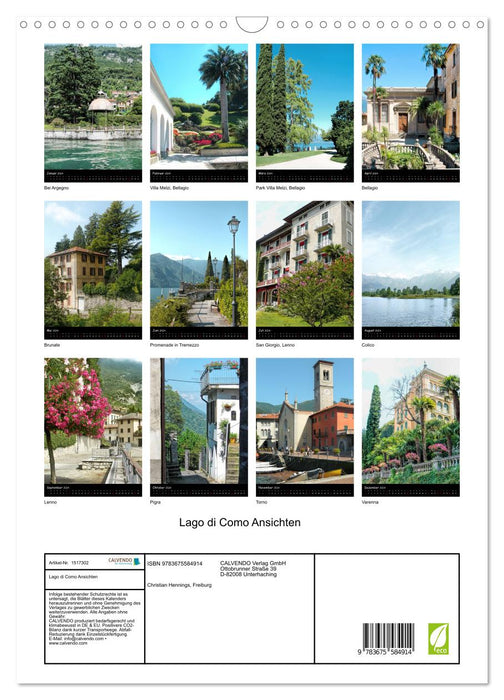 Lago di Como Ansichten 2024 (CALVENDO Wandkalender 2024)