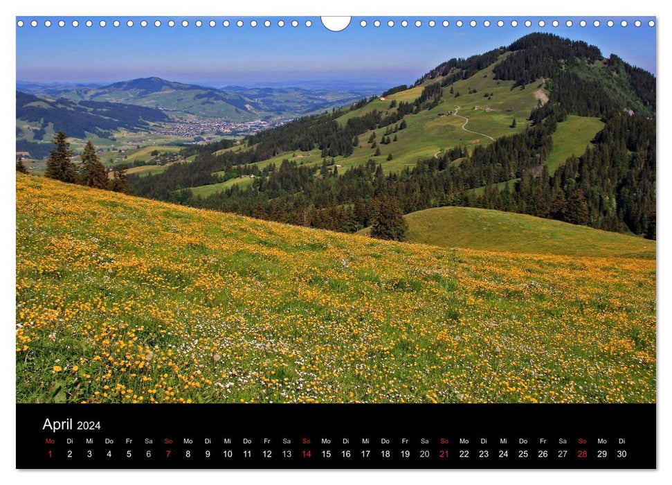 Zauber der Berge. Die Schweizer Alpen (CALVENDO Wandkalender 2024)