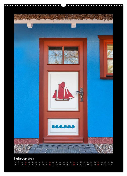 Türen - Meisterwerke aus Fischland, Darß und Zingst (CALVENDO Premium Wandkalender 2024)