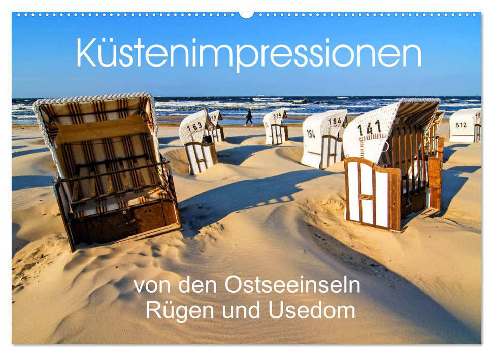 Küstenimpressionen von den Ostseeinseln Rügen und Usedom (CALVENDO Wandkalender 2024)