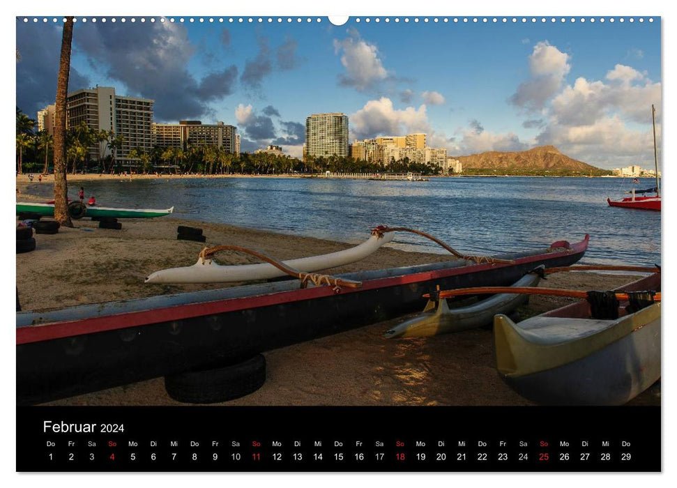 Hawaii - Oahu - Maui (CALVENDO Premium Wandkalender 2024)