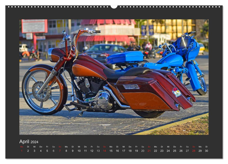 LE MEILLEUR DU STYLE HARLEY-DAVIDSON BAGGER (Calvendo Premium Wall Calendar 2024) 