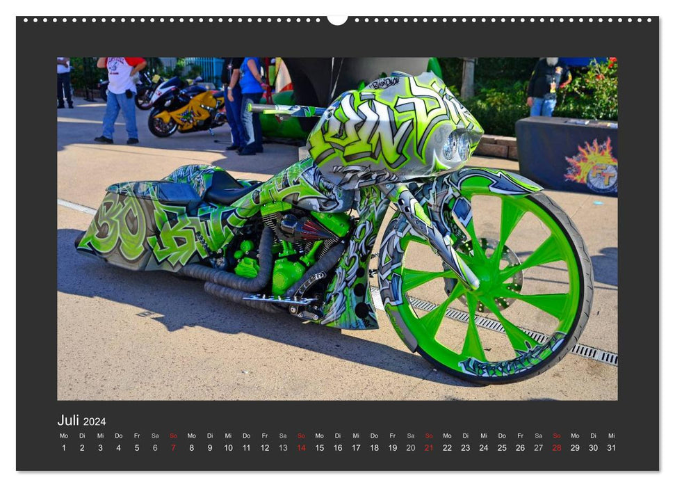 LE MEILLEUR DU STYLE HARLEY-DAVIDSON BAGGER (Calvendo Premium Wall Calendar 2024) 