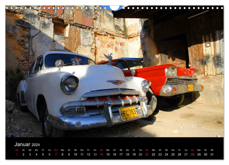 VOITURES de CUBA 2024 (calendrier mural CALVENDO 2024) 