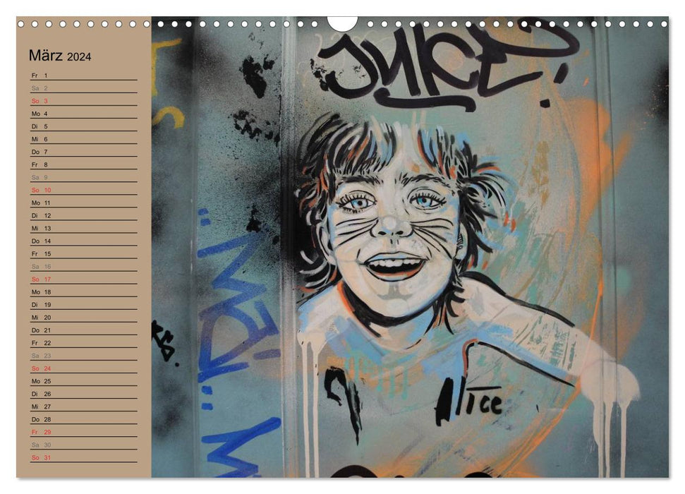 Street-Art Berlin (CALVENDO Wandkalender 2024)