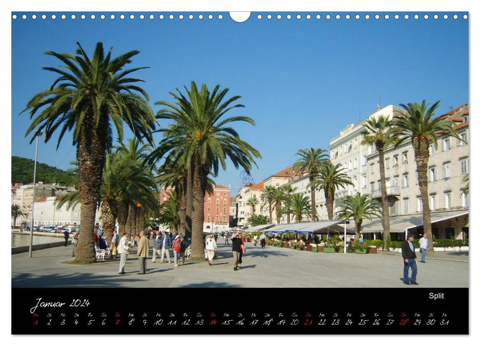 Kroatiens Küste (CALVENDO Wandkalender 2024)