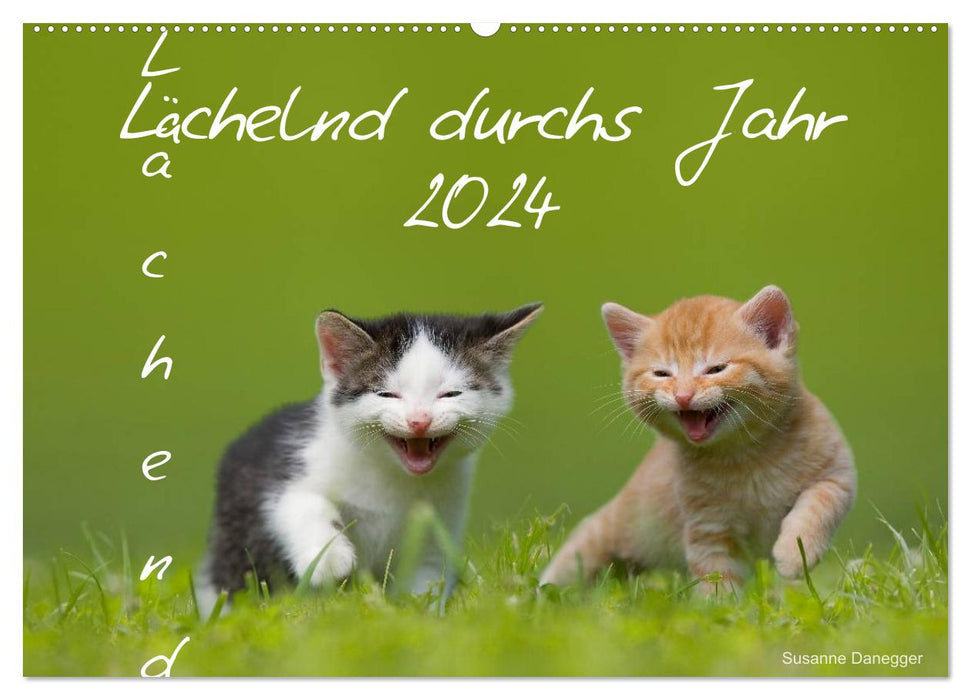 Lächelnd durchs Jahr 2024 (CALVENDO Wandkalender 2024)