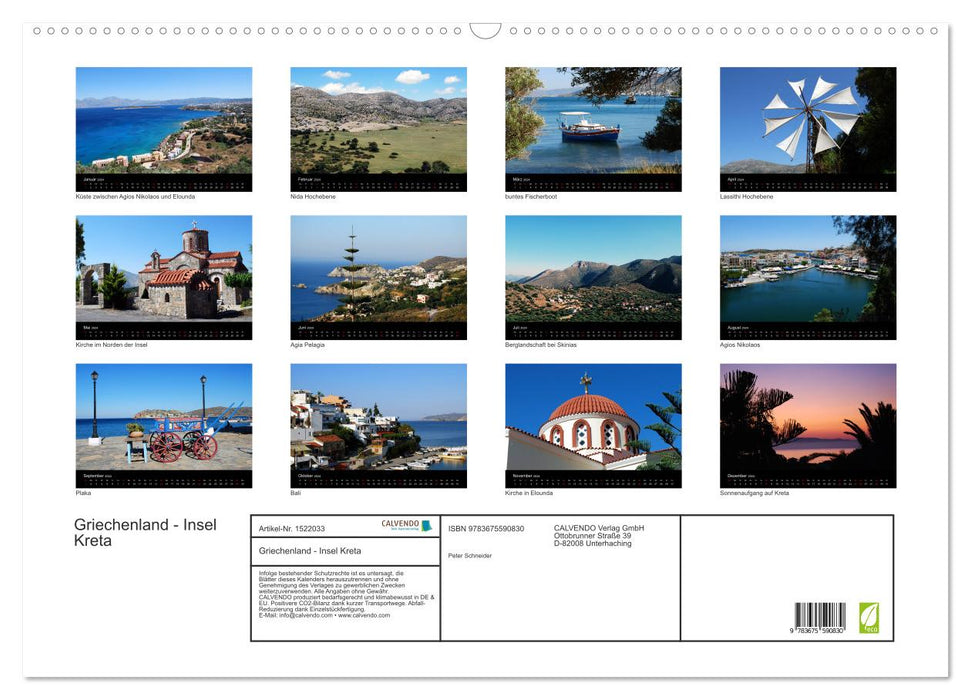 Griechenland - Insel Kreta (CALVENDO Wandkalender 2024)