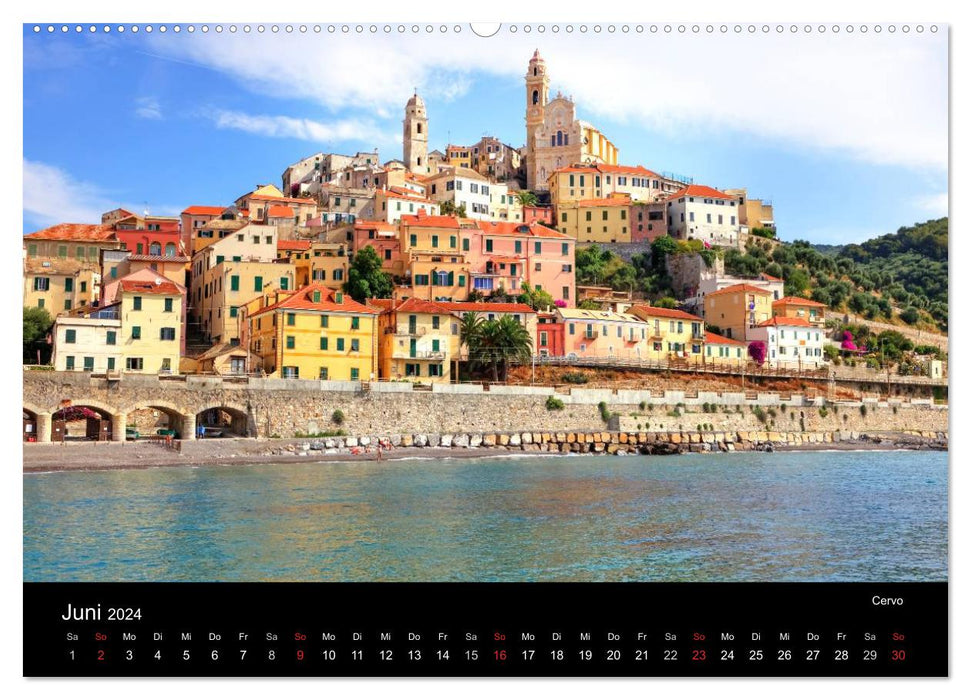 Ligurien - die italienische Riviera (CALVENDO Wandkalender 2024)