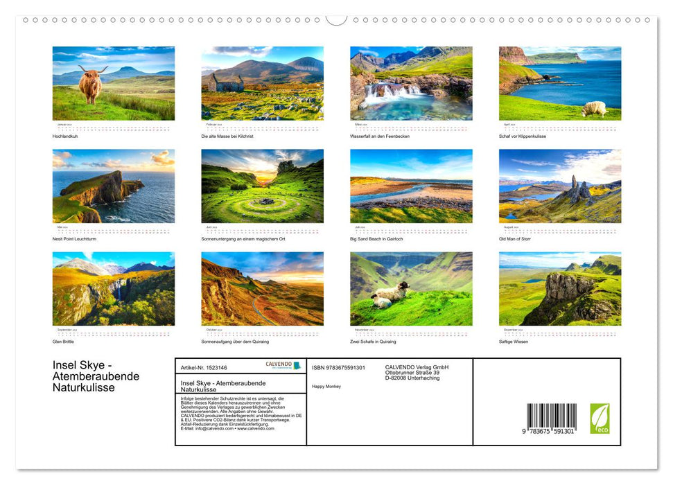Insel Skye - Atemberaubende Naturkulisse (CALVENDO Premium Wandkalender 2024)