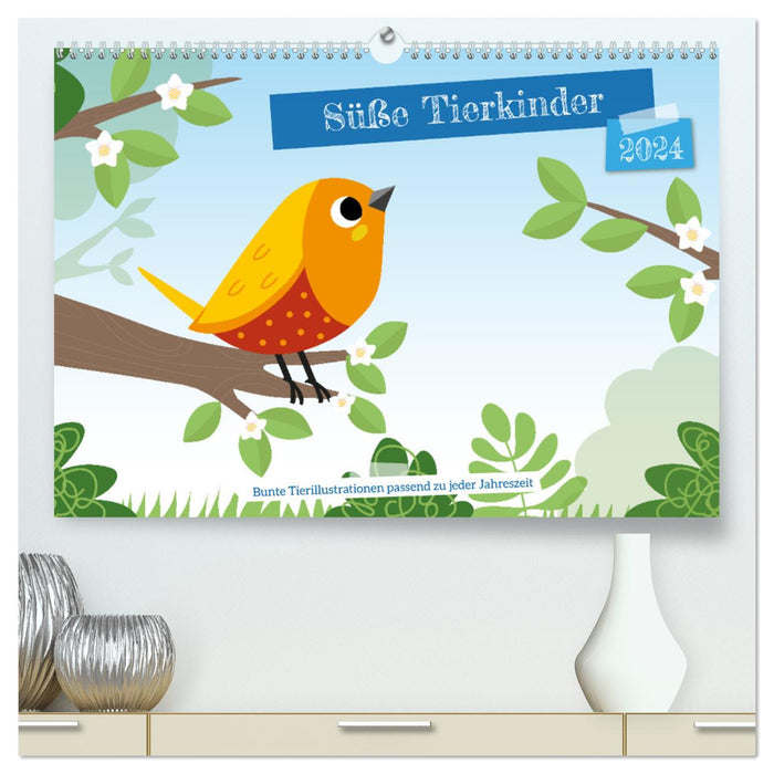 Süße Tierkinder (CALVENDO Premium Wandkalender 2024)