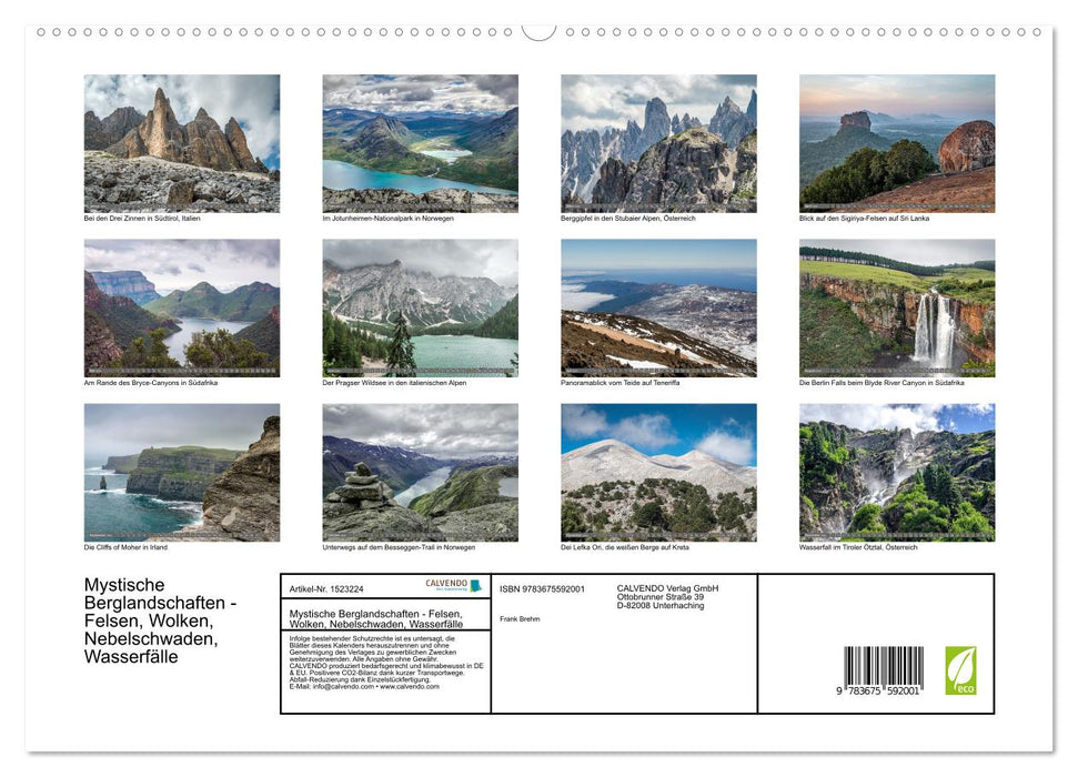 Mystische Berglandschaften (CALVENDO Premium Wandkalender 2024)
