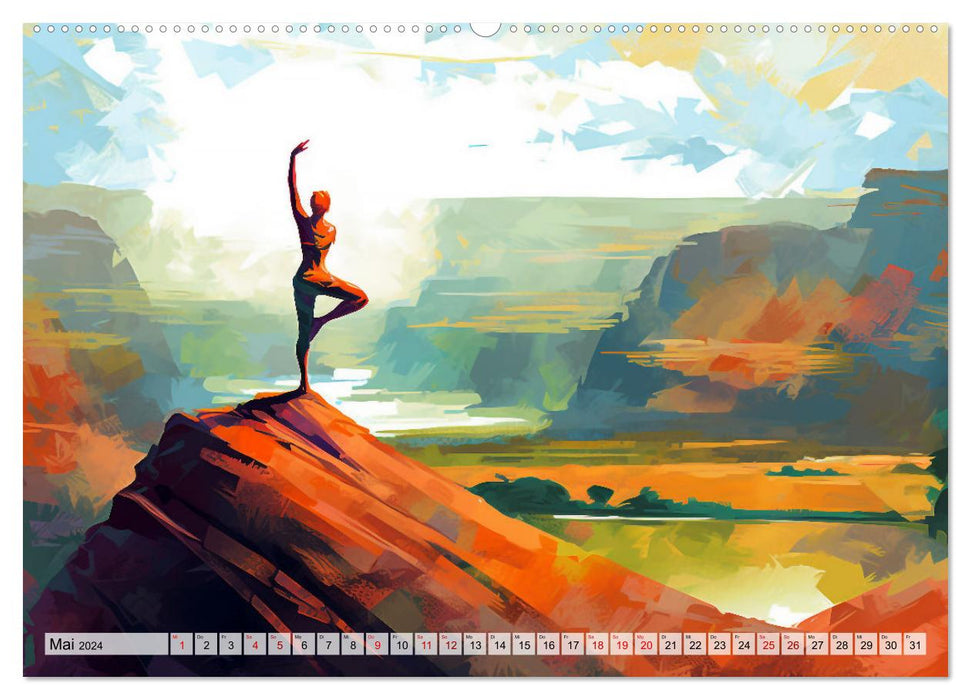 Yoga, die innere Balance (CALVENDO Premium Wandkalender 2024)