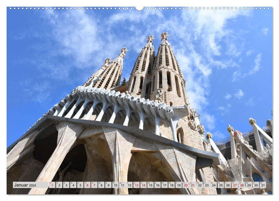 Un peu de GAUDI à Barcelone (calendrier mural CALVENDO 2024) 