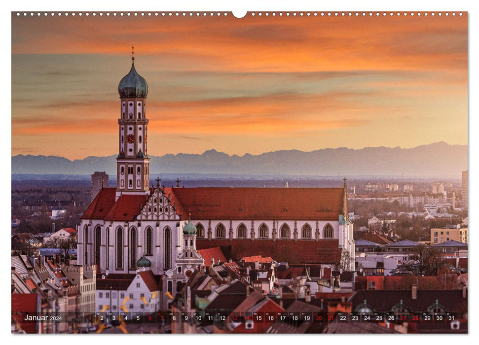 Augsburg - city and country (CALVENDO wall calendar 2024) 